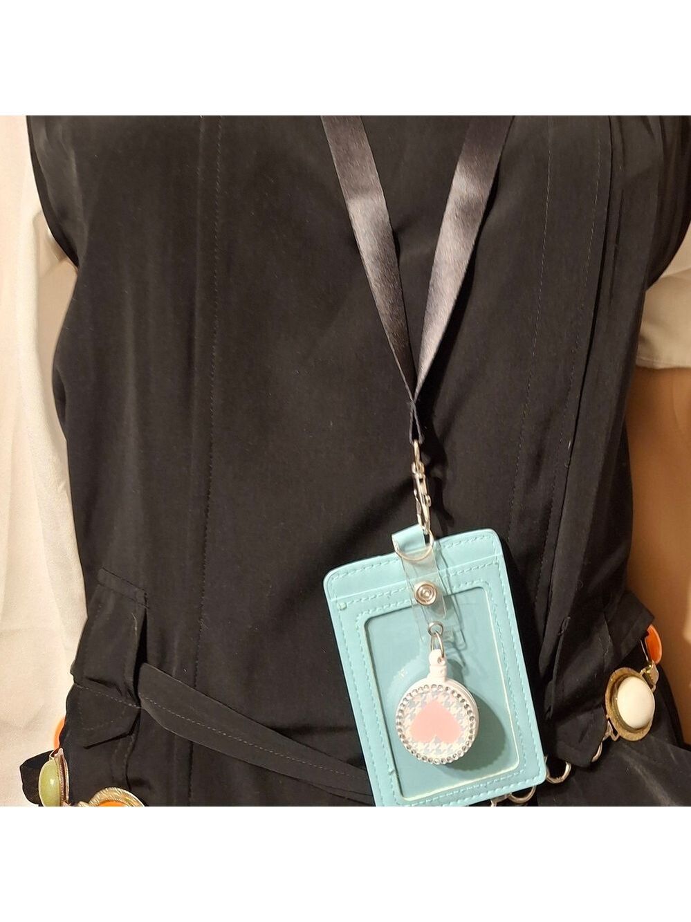 Blue Lanyard ID Card Holder